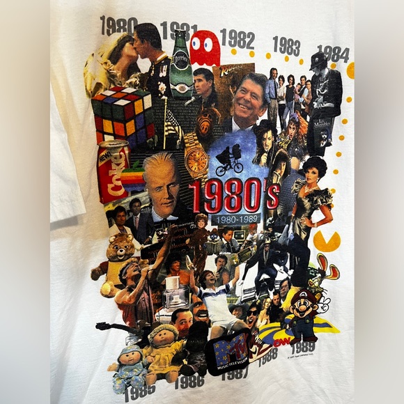 Vintage rare 90s 1980s history nostalgia entertainment t shirt size large - Picture 3 of 4